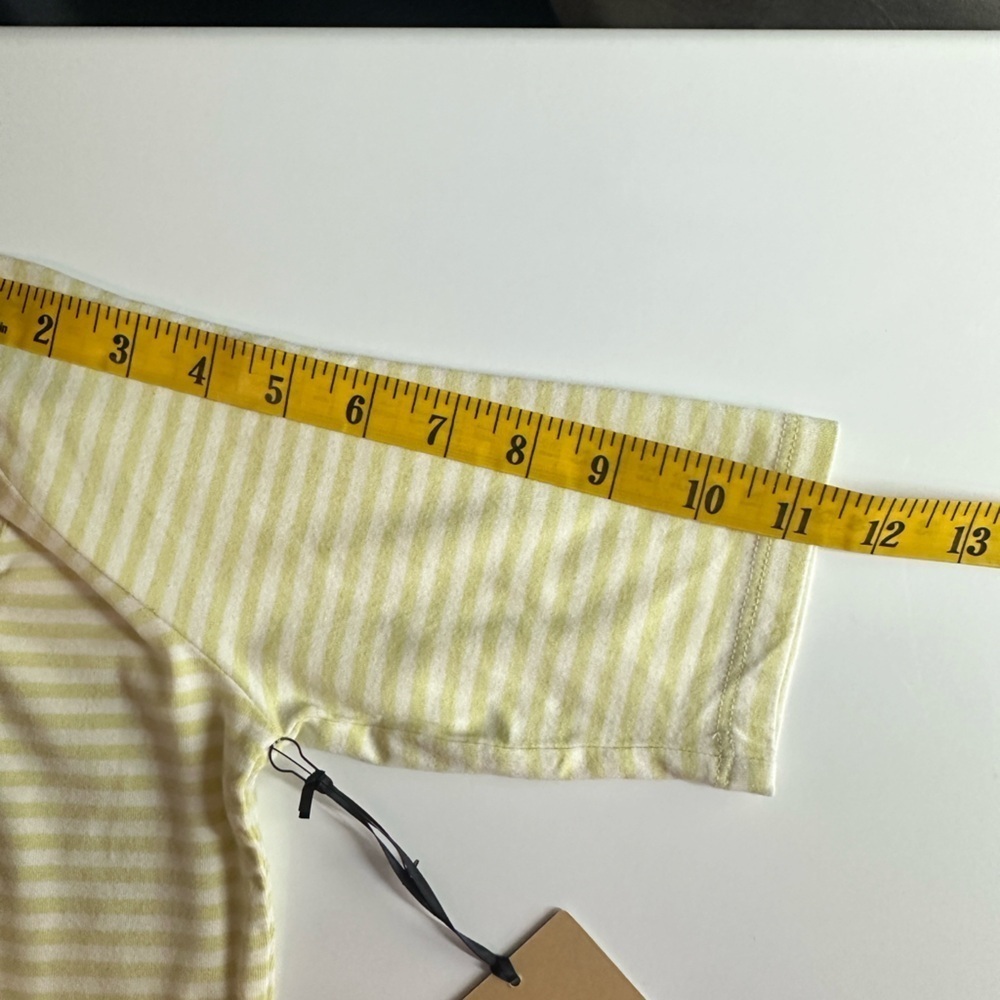 NWT Halogen Women’s Striped Print Square Neck Top Yellow & White Sz XS - Picture 10 of 12